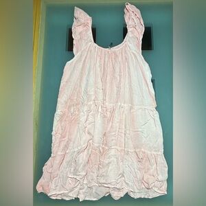 Raviya swim coverup; pink and white size XL